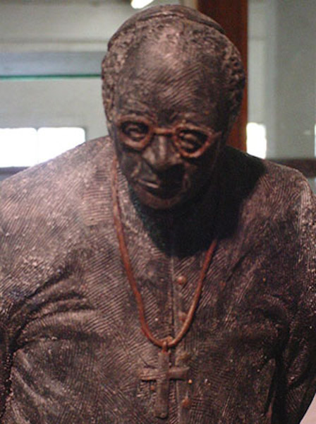 Archbishop Desmond Tutu maquette by Andries Botha